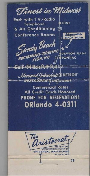Edgewater Beach Motor Lodge - Matchbook